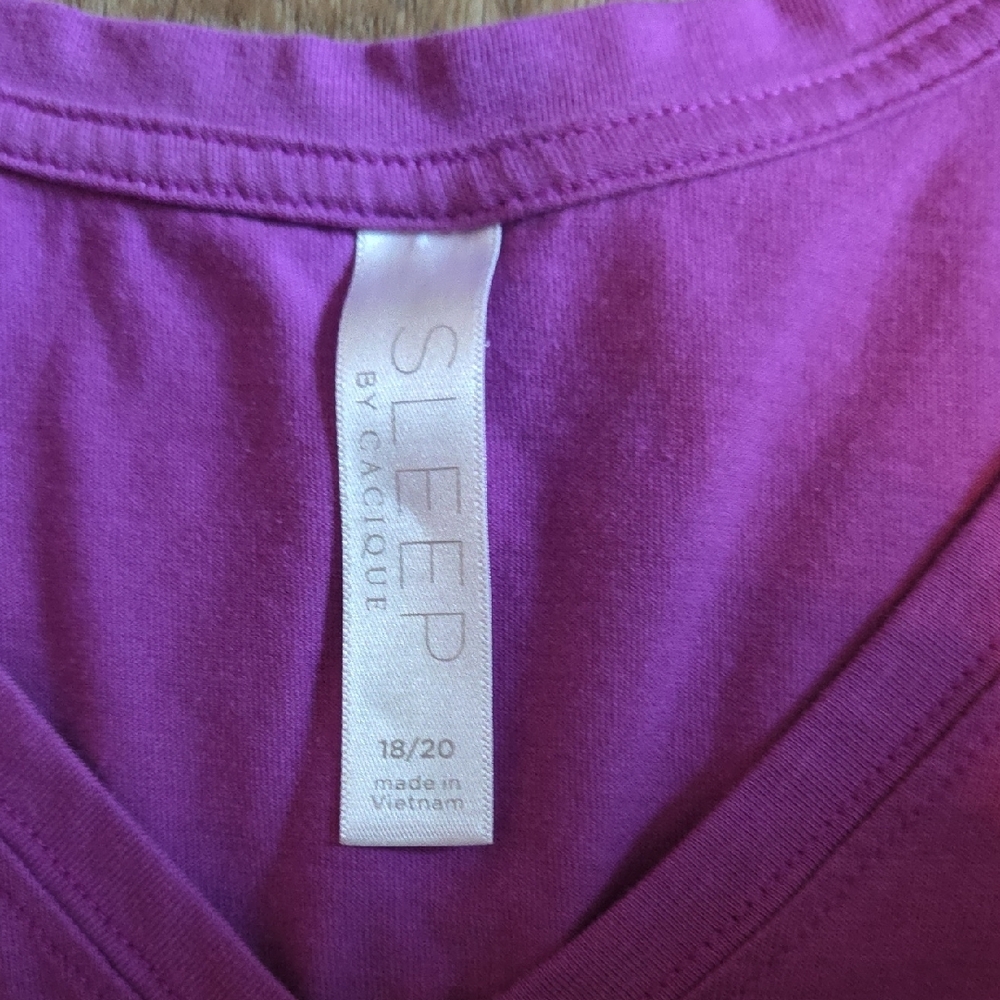 Cacique Purple and White Pajama Set Intimates & Sleepwear - Picture 2 of 2